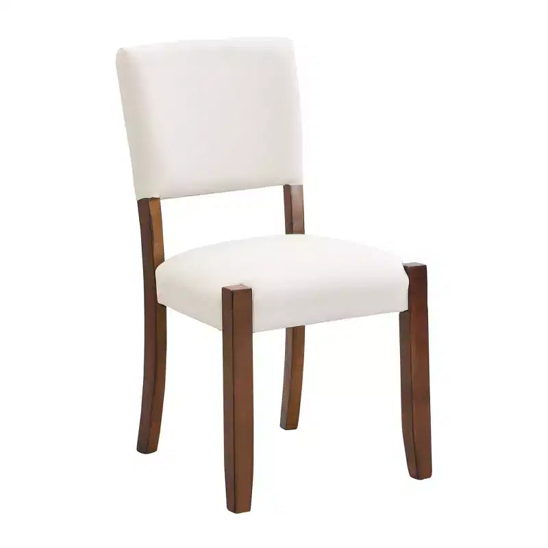 Ensemble de salle à manger 4/5 pièces moderne, table à manger peu encombrante avec plateau en faux marbre, 2 chaises rembourrées et un banc, blanc+marron-ModernLuxe