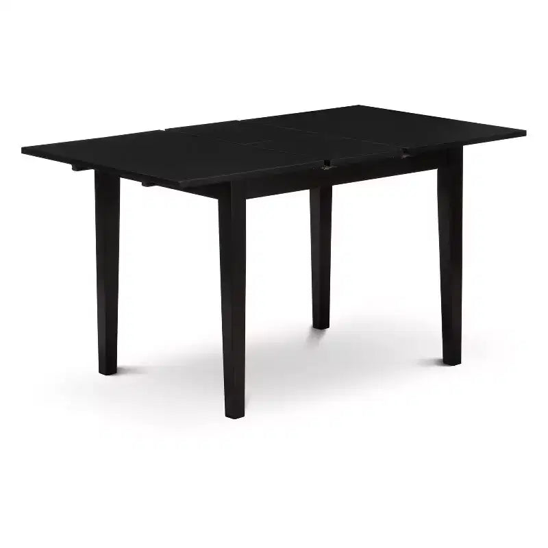 HomeStock Ensemble de salle à manger 5 pièces Table rectangulaire Chaises Parson en lin Moderne