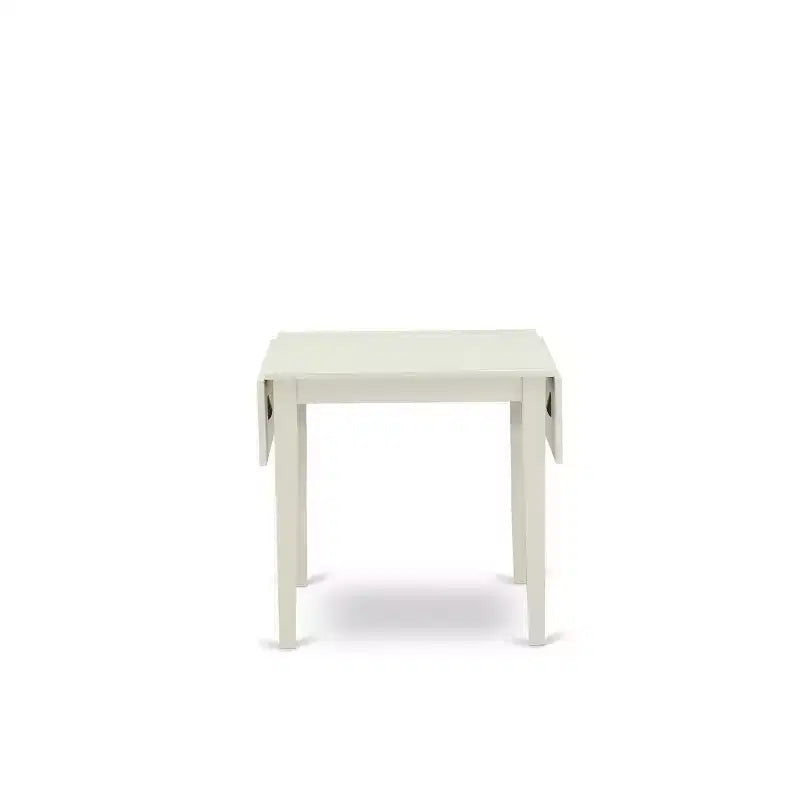 Ensemble de 5 pièces HomeStock : table de salle à manger en lin blanc et chaises bleu bébé