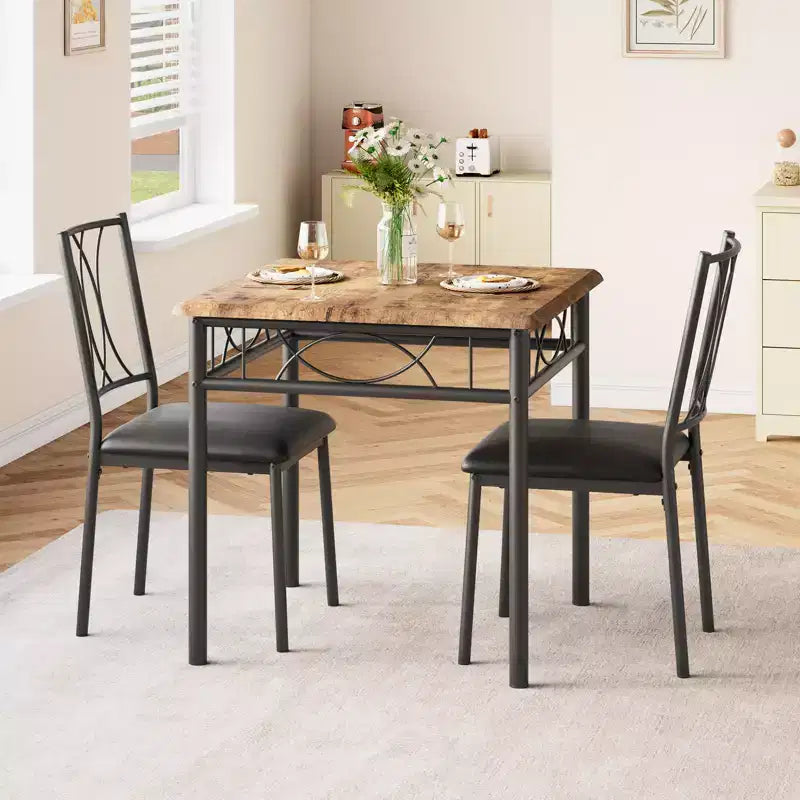 Ensemble de salle à manger Garvee, Ensemble table et chaises : Petite table rectangulaire et chaises pour Cuisines, Salle à manger