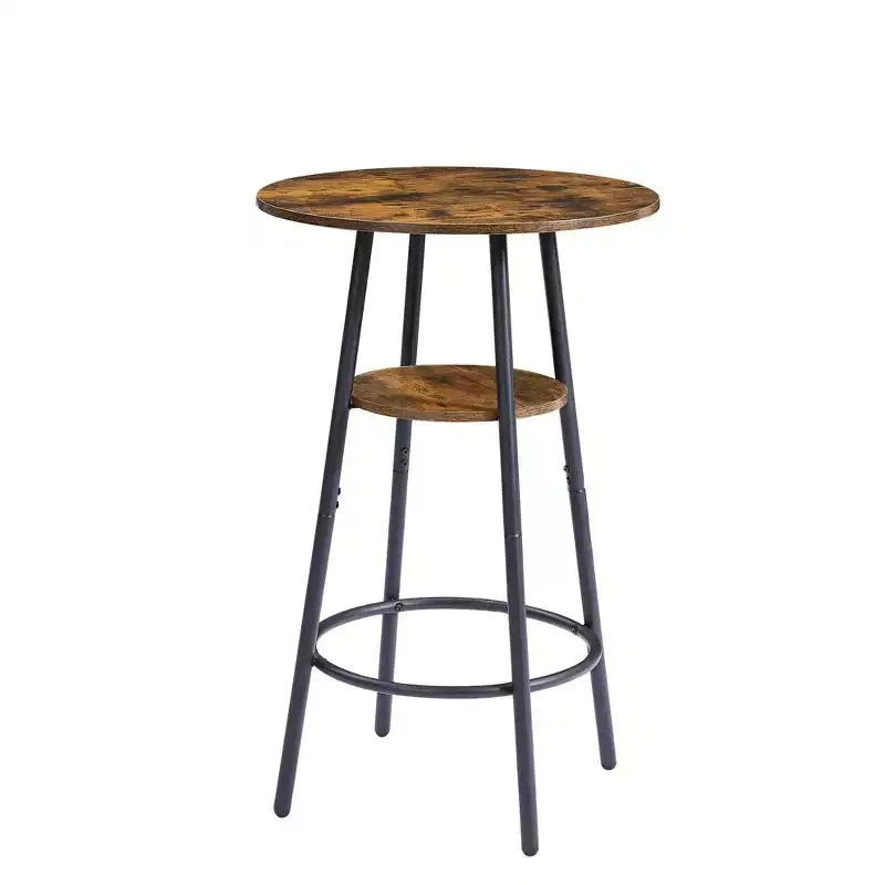 Ensemble de 3 tabourets de bar pour 2 personnes, table de bar hauteur comptoir avec 2 tabourets rembourrés, ensemble de petit-déjeuner/bistro, rustique et industriel - ModernLuxe