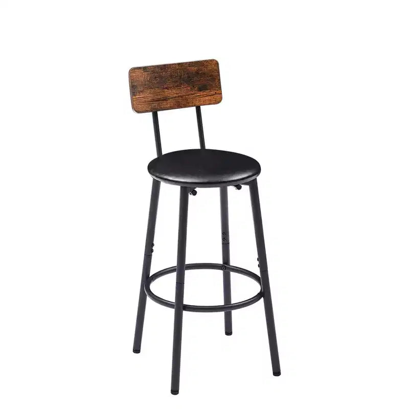 Ensemble de 3 tabourets de bar pour 2 personnes, table de bar hauteur comptoir avec 2 tabourets rembourrés, ensemble de petit-déjeuner/bistro, rustique et industriel - ModernLuxe