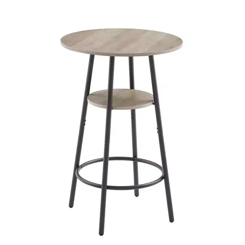 Ensemble de 3 tabourets de bar pour 2 personnes, table de bar hauteur comptoir avec 2 tabourets rembourrés, ensemble de petit-déjeuner/bistro, rustique et industriel - ModernLuxe