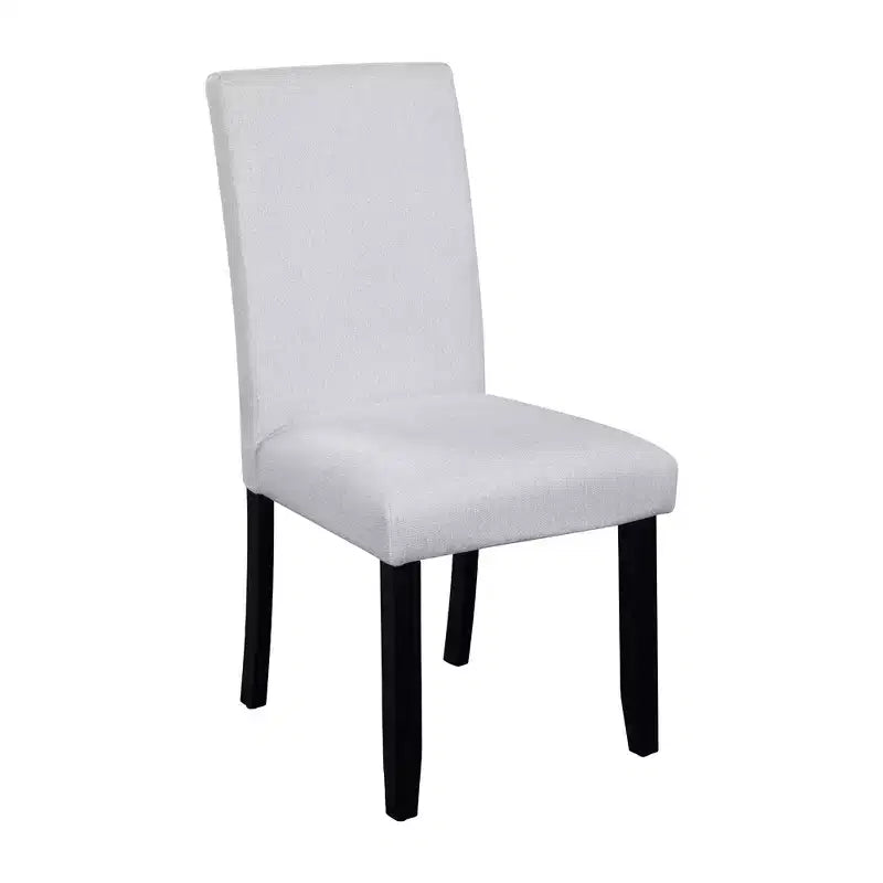 Ensemble table à manger ronde 5 pièces pour 4 personnes, table à manger moderne en marbre et 4 chaises rembourrées à dossier haut