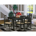 HomeStock Belmont Dinette Table Set - Kitchen Dinette Table And Dining Chairs, Black