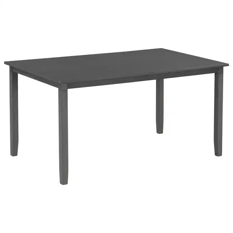 Ensemble de salle à manger 6 pièces de style ferme avec banc pour 6 personnes, table rectangulaire en bois et 4 chaises rembourrées