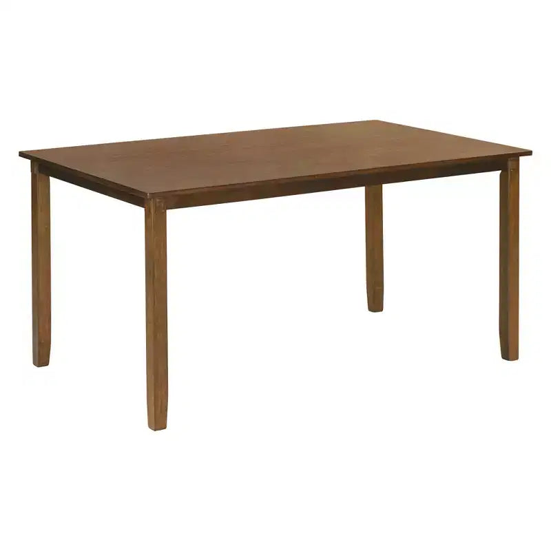 Ensemble de salle à manger 6 pièces de style ferme avec banc pour 6 personnes, table rectangulaire en bois et 4 chaises rembourrées