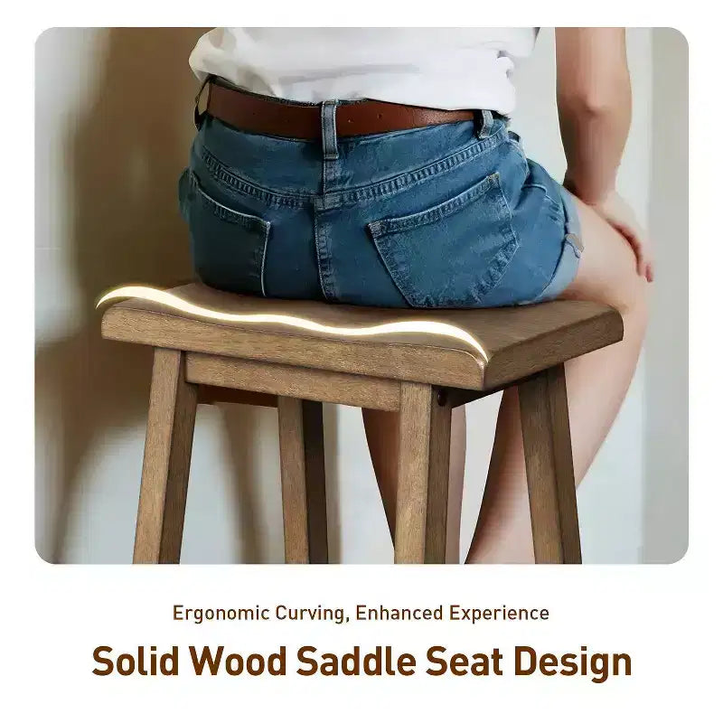 Captiva Designs Ensemble de salle à manger 4 pièces en bois avec table à manger rectangulaire, tabourets et banc