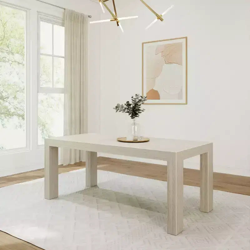 Ensemble de salle à manger moderne de 72 po en bois massif avec banc et 4 chaises