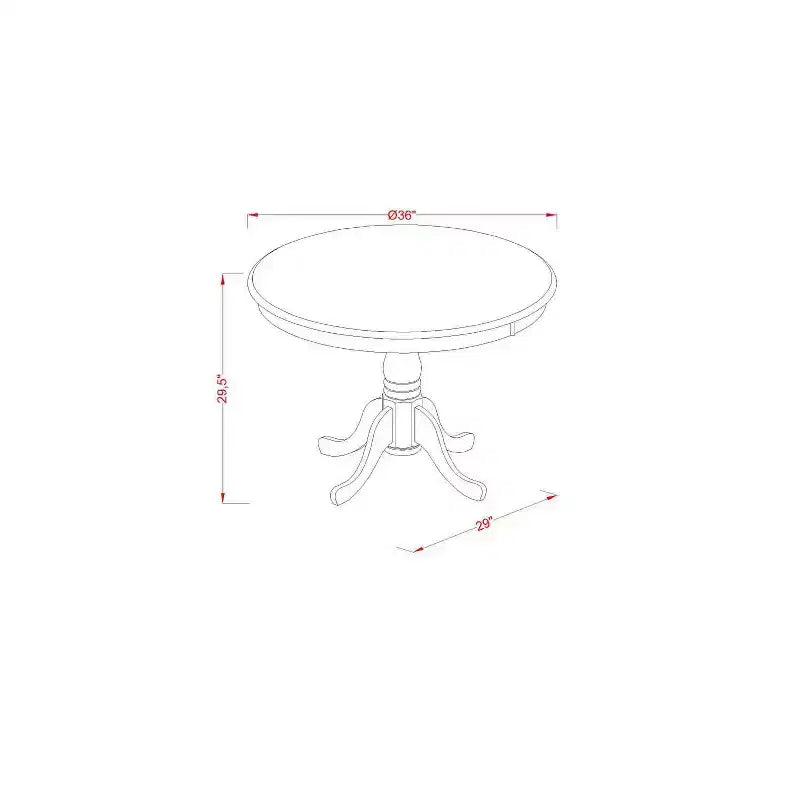 Ensemble de salle à manger HomeStock 5 pièces, table avec plateau en bois massif finition chêne naturel et 4 chaises