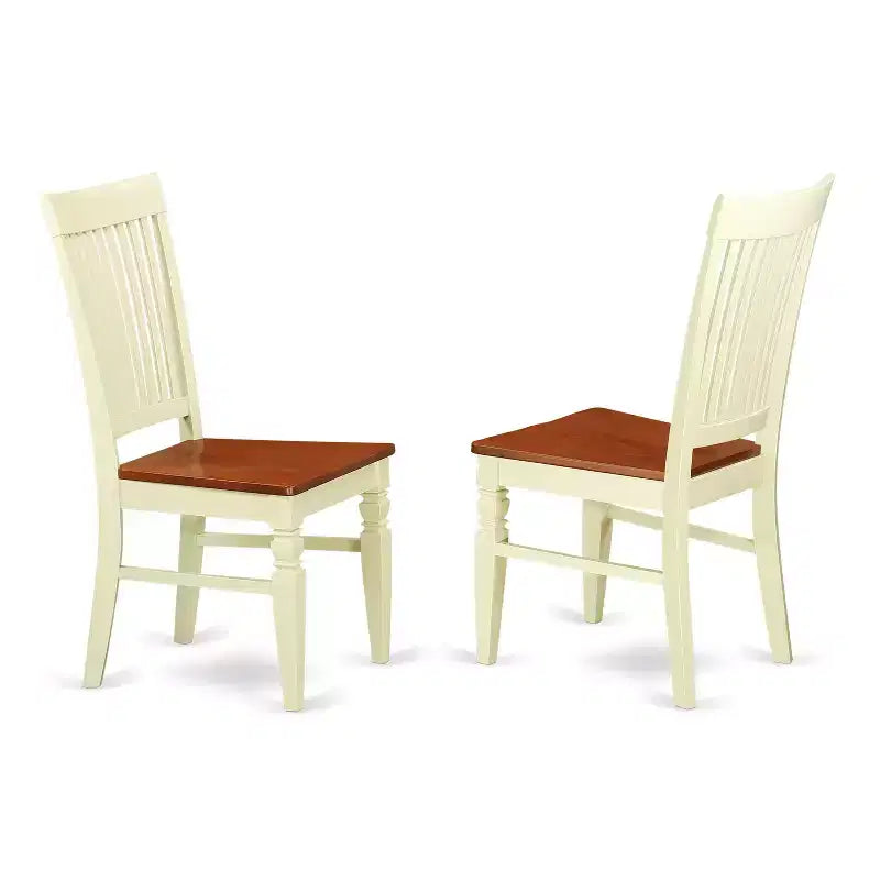Ensemble de salle à manger vintage – Table et chaises 5 pièces – Table de cuisine avec rallonge – Finition cerisier laiteux