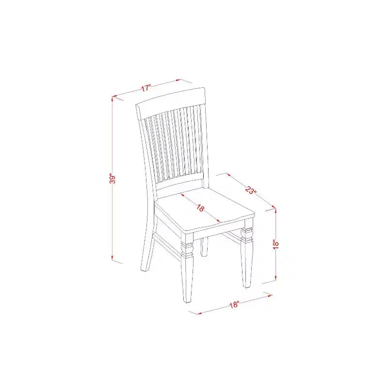 Ensemble de salle à manger vintage – Table et chaises 5 pièces – Table de cuisine avec rallonge – Finition cerisier laiteux