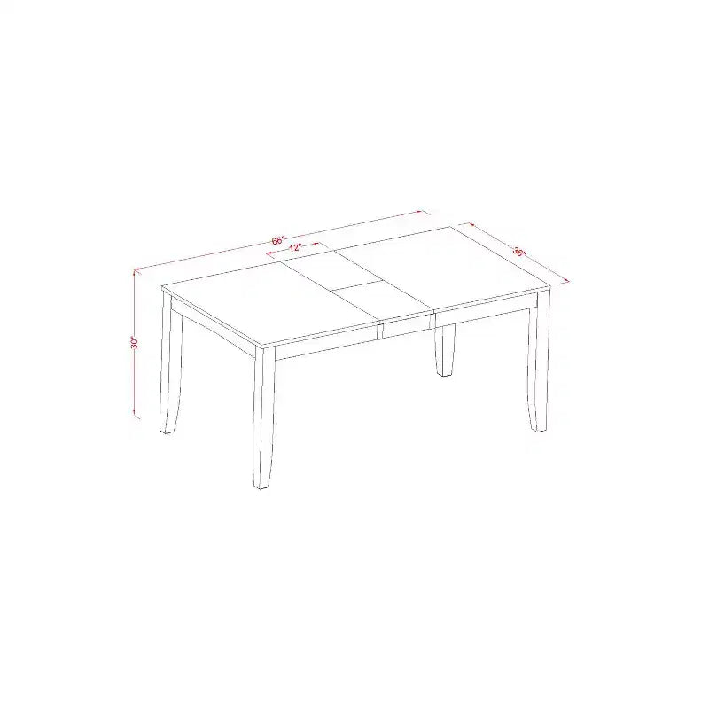 Ensemble de salle à manger 6 pièces - Table rectangulaire, 4 chaises et banc - Ensemble de cuisine