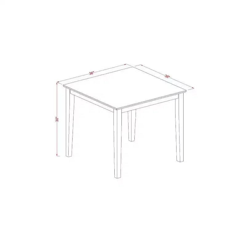 Ensemble de salle à manger moderne 5 pièces - Table carrée et 4 chaises - Meubles élégants pour la maison