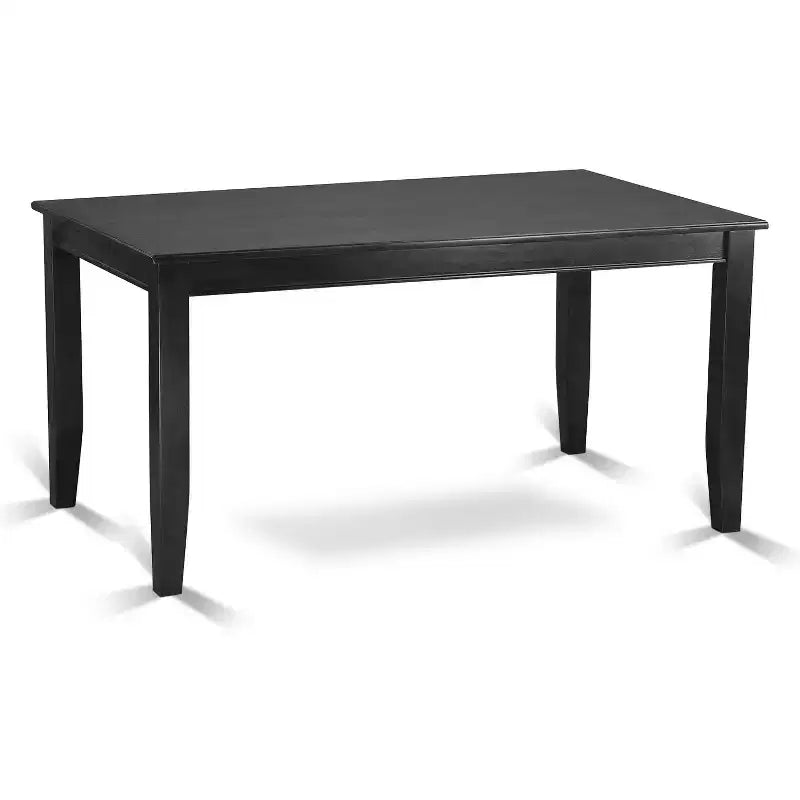 Mid-Century Dining Set - Table & 4 Chairs - 36x60 Inch - Black Finish - Modern Kitchen Furniture