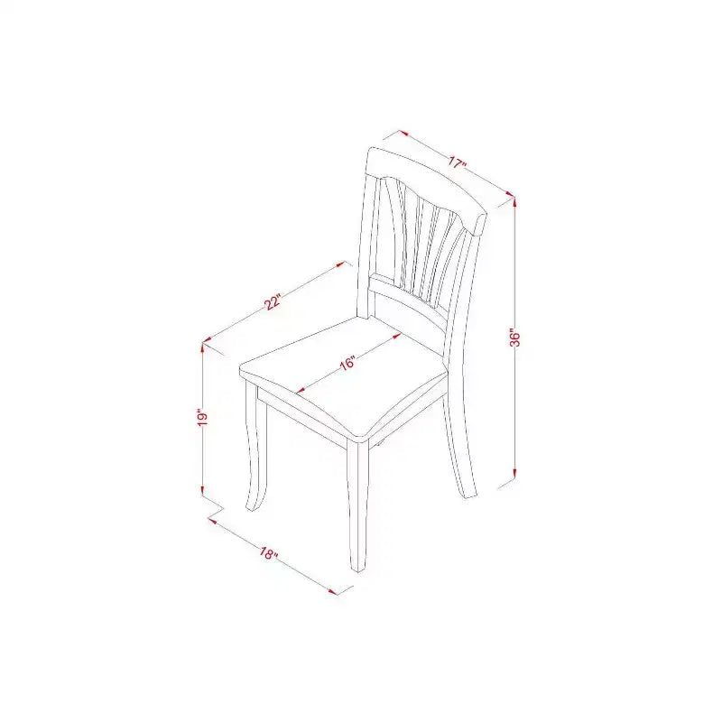 Table de salle à manger HomeStock 3 pièces ronde en bois massif, finition noire et merisier, avec 2 chaises