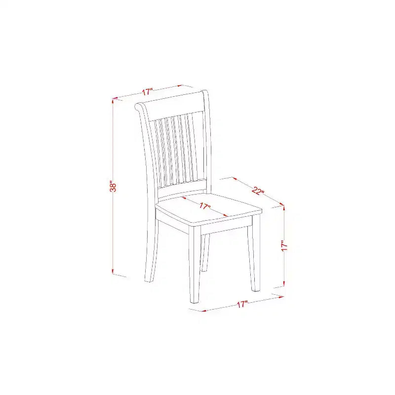 Ensemble table et chaises de cuisine 3 pièces – Table rectangulaire marron selle avec 2 chaises