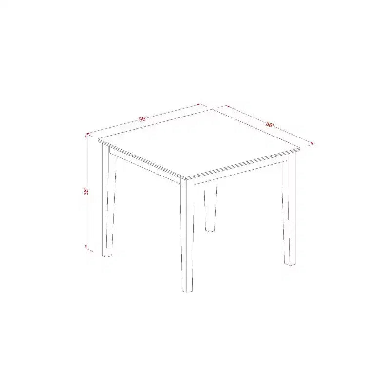 Ensemble de salle à manger hauteur comptoir – Table et chaises 3 pièces – Ensemble de cuisine/bar moderne – 36x36 pouces – Noir et cerisier