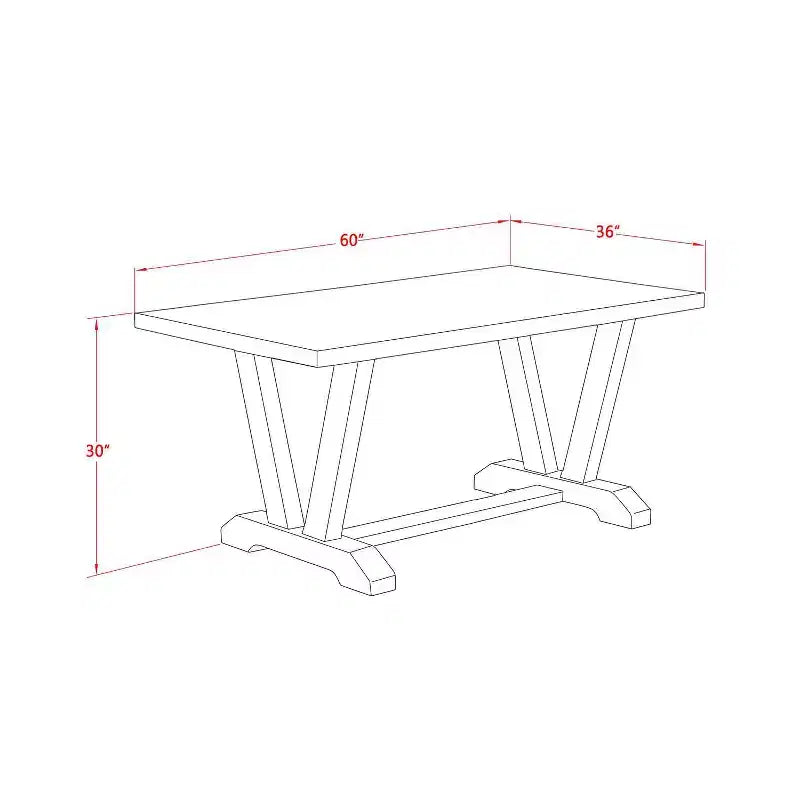 Table à manger 5 pièces en bois massif finition chêne naturel avec 4 chaises avec