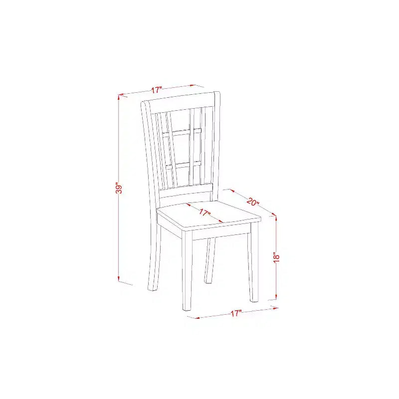 Ensemble Table de Cuisine pour 4 Personnes - Table à Manger avec 4 Chaises - Ensemble Dinette en Bois - Meubles de Salle à Manger pour la Maison