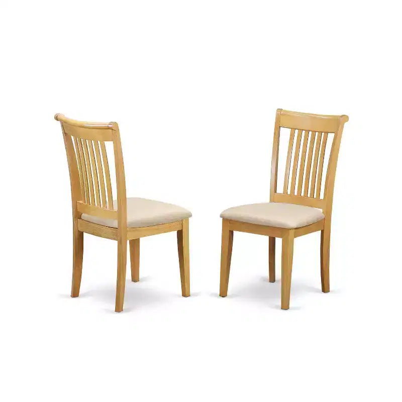Ensemble Table et Chaises de Cuisine 3 Pièces - Table Ronde avec 2 Chaises d'Appoint - Finition Chêne