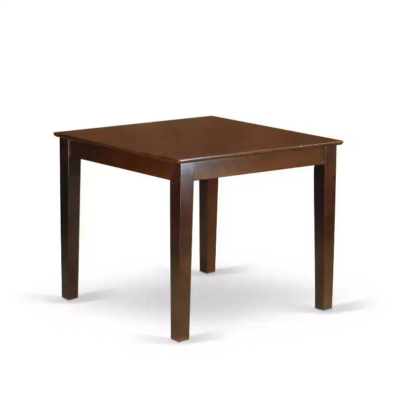 Ensemble de salle à manger 3 pièces - Table de cuisine carrée et 2 chaises Parsons - Fini acajou