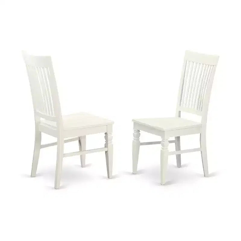 Ensemble de salle à manger moderne 5 pièces, table et chaises - Table de cuisine ronde avec 4 chaises - 42 pouces, blanc lin