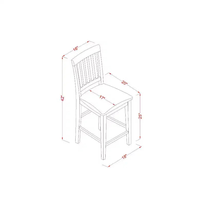 Ensemble table et tabourets de bar 3 pièces – Table à manger carrée et tabourets modernes