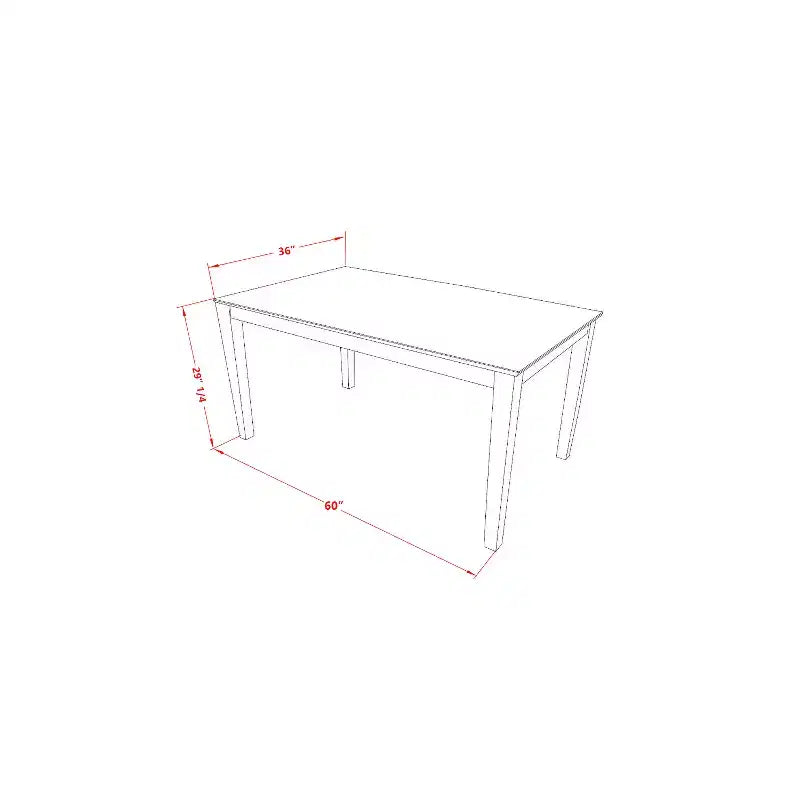 HomeStock Table à manger 5 pièces rectangulaire en bois massif finition acajou avec 2 bancs et 2 chaises