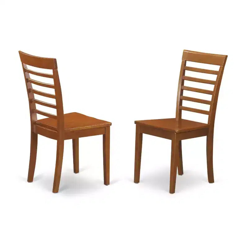 Ensemble de salle à manger 5 pièces - Petite table et chaises - Table de cuisine - Design moderne - Fini brun selle