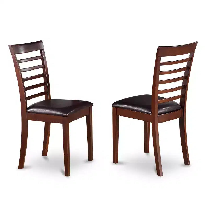 Ensemble de salle à manger victorien - table de 42/54 po avec rallonge et 4 chaises en similicuir, banc inclus