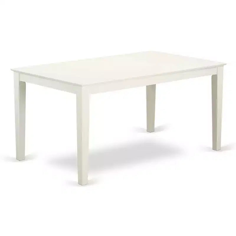 Salle à manger rectangulaire 7 pièces table et chaises - Table de 152 cm, design à lattes verticales