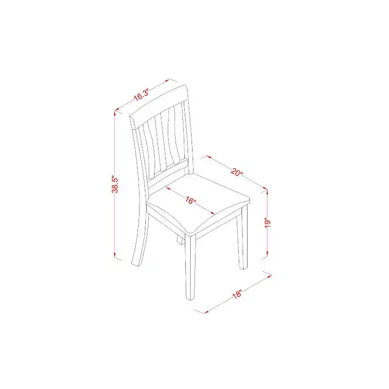 Ensemble de salle à manger 5 pièces : table et chaises - Table ronde sur pied avec sièges rembourrés en lin