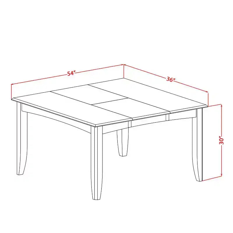 HomeStock Ensemble de salle à manger 6 pièces avec table carrée à plateau en bois massif noir et cerisier, 1 banc et 4 chaises