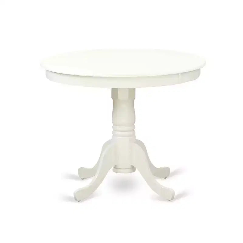 Ensemble de table de cuisine 5 pièces Table à manger ronde et 4 chaises Lin Blanc Ensemble de bistrot moderne