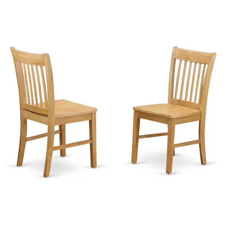 HomeStock Ensemble de 5 meubles de salle à manger, comprenant une table rectangulaire avec plateau en bois massif finition chêne naturel, 2 bancs et 2 chaises