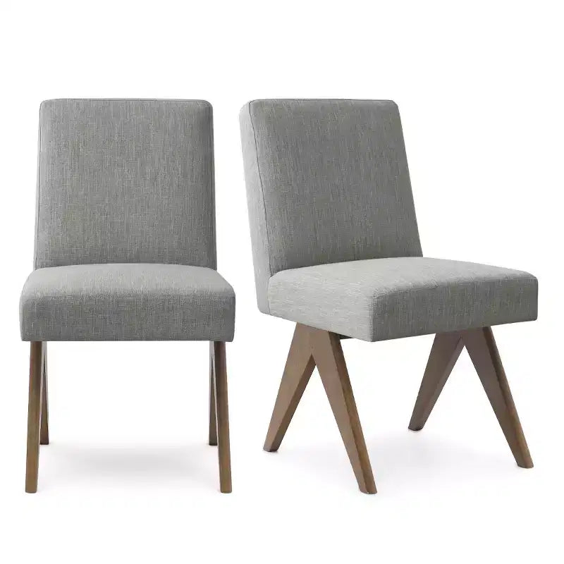 Ensemble de salle à manger 5 pièces pour 4 personnes, table ronde moderne de 117 cm avec 4 chaises rembourrées à pieds en bois pour salle à manger, salon - Panipeachy