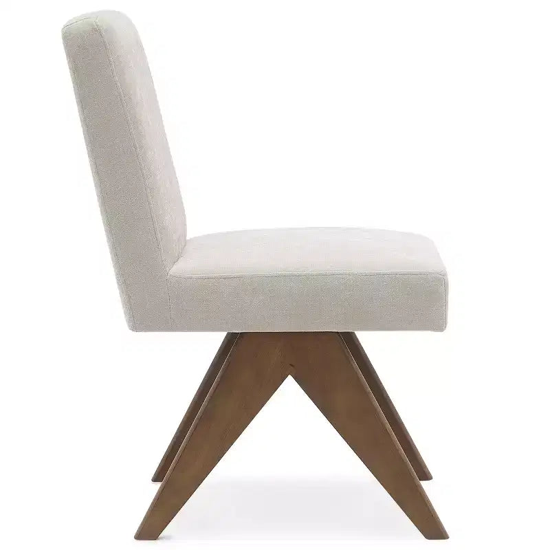 Ensemble de salle à manger 5 pièces pour 4 personnes, table ronde moderne de 117 cm avec 4 chaises rembourrées à pieds en bois pour salle à manger, salon - Panipeachy