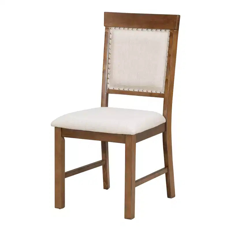 Ensemble de table de cuisine style ferme pour 4 personnes, table à manger ronde extensible en bois et 4 chaises rembourrées, ensemble de salle à manger rétro pour cuisine