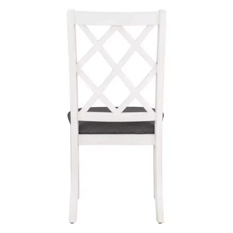 Ensemble de salle à manger 5 pièces de style ferme pour 4 personnes, table de cuisine ronde en bois avec 4 chaises rembourrées