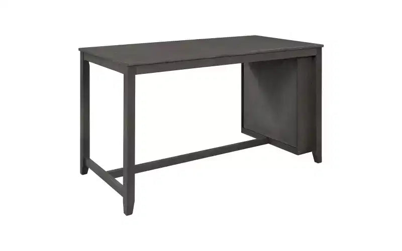 Ensemble de salle à manger à hauteur de comptoir pour 4 personnes, table de bar en bois avec étagère de rangement et 2 tabourets et 2 chaises pour petits espaces