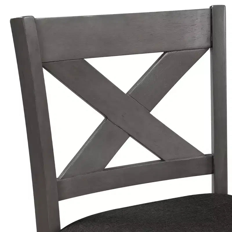 Ensemble de salle à manger à hauteur de comptoir pour 4 personnes, table de bar en bois avec étagère de rangement et 2 tabourets et 2 chaises pour petits espaces