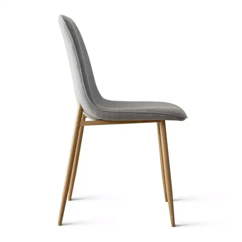 Ensemble de salle à manger rond 5 pièces, table à piédestal aspect bois 39,5 et chaises incurvées rembourrées, idéal pour les coins de cuisine-Panipeachy