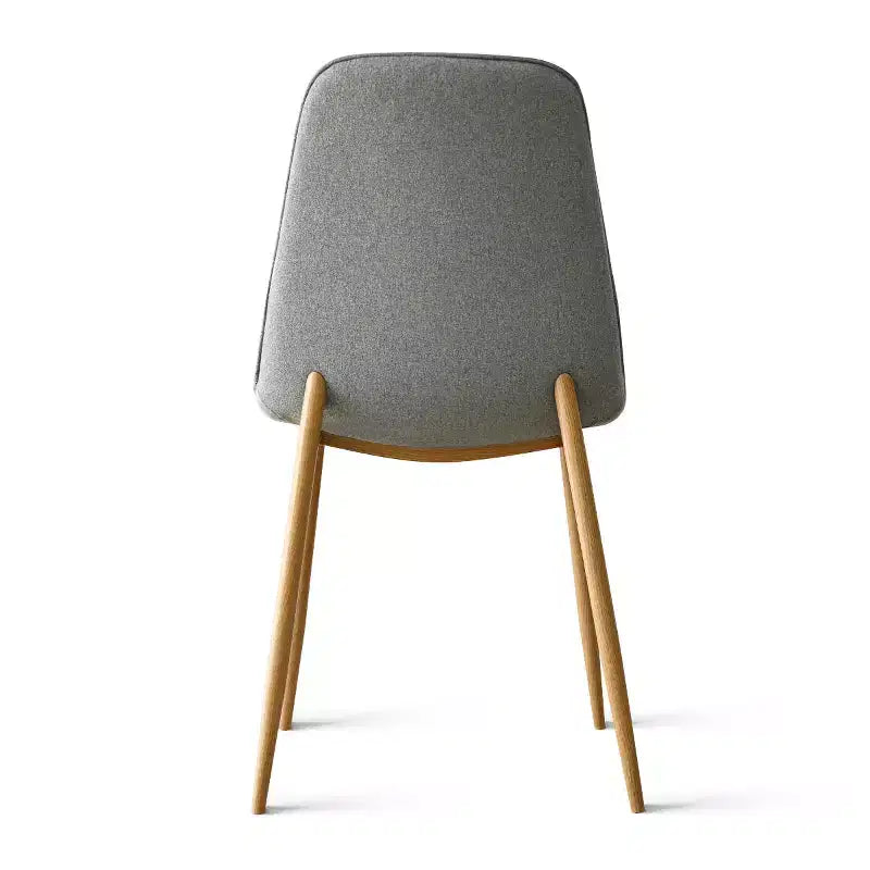 Ensemble de salle à manger rond 5 pièces, table à piédestal aspect bois 39,5 et chaises incurvées rembourrées, idéal pour les coins de cuisine-Panipeachy