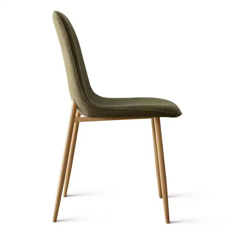 Ensemble de salle à manger rond 5 pièces, table à piédestal aspect bois 39,5 et chaises incurvées rembourrées, idéal pour les coins de cuisine-Panipeachy