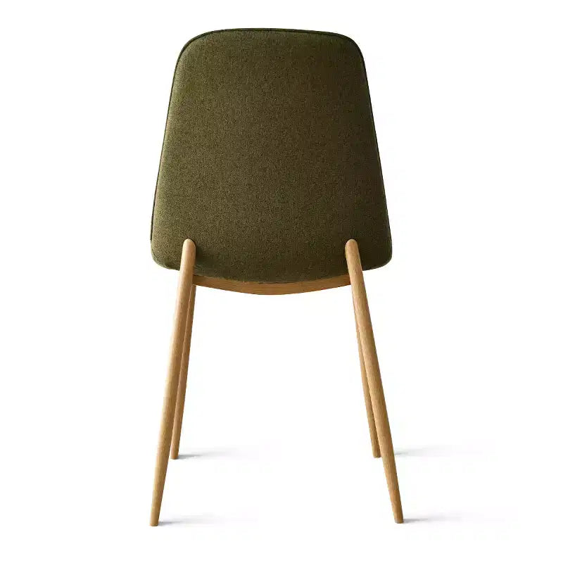Ensemble de salle à manger rond 5 pièces, table à piédestal aspect bois 39,5 et chaises incurvées rembourrées, idéal pour les coins de cuisine-Panipeachy