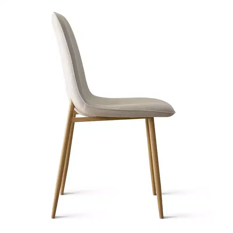 Ensemble de salle à manger rond 5 pièces, table à piédestal aspect bois 39,5 et chaises incurvées rembourrées, idéal pour les coins de cuisine-Panipeachy