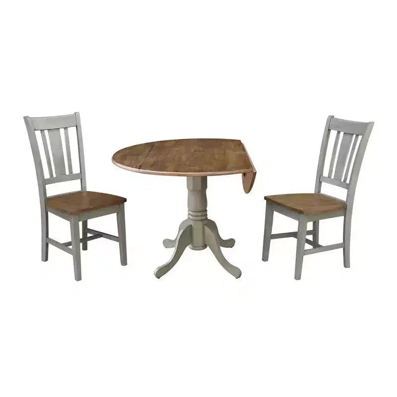 Table à deux abattants Mase de 42 po avec 2 chaises latérales San Remo - International Concepts