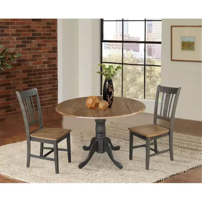 Table à deux abattants Mase de 42 po avec 2 chaises latérales San Remo - International Concepts