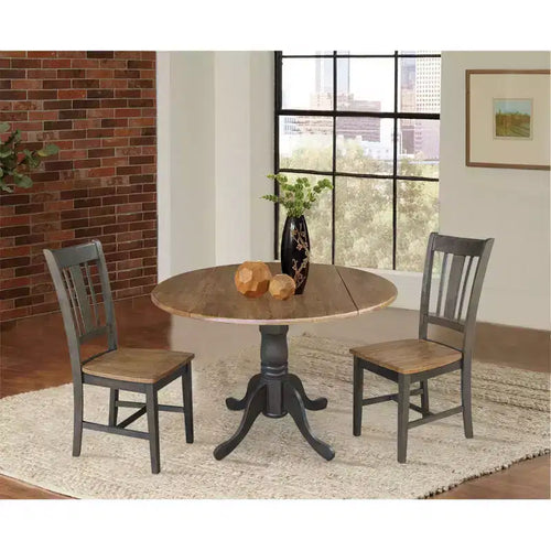 Table à deux abattants Mase de 42 po avec 2 chaises latérales San Remo - International Concepts